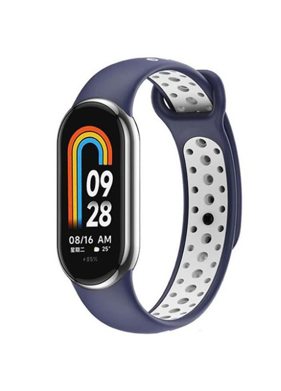 Ремешок Vents Style для Xiaomi Mi Smart Band 8 Blue-White (709419) BeCover (341486834)