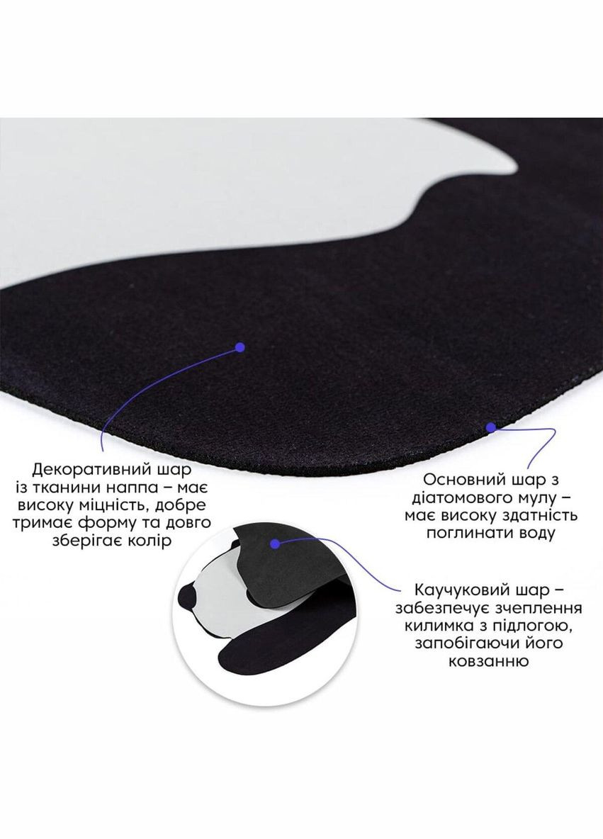 Вологопоглинаючий килимок 40х60х3мм Панда SW-00002563 Sticker Wall (344573358)