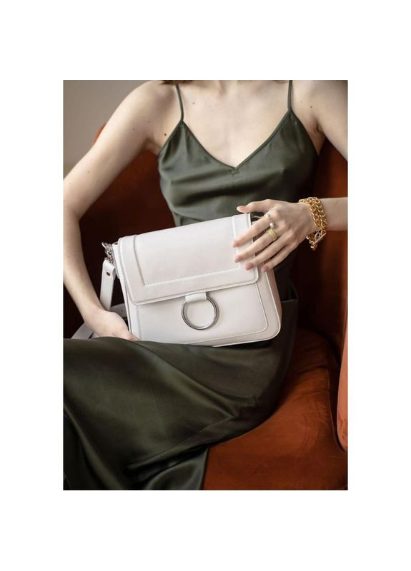 Сумка жіноча шкіряна через плече Jessie біла The Wings (302007435)