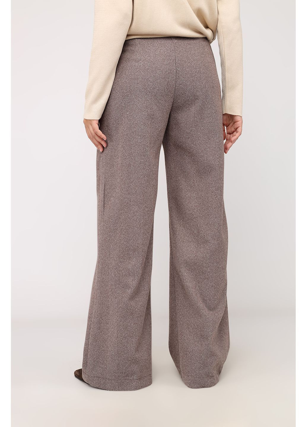 Штани прямі жіночі колір коричневий CB-00284298 Yuki (366038033)