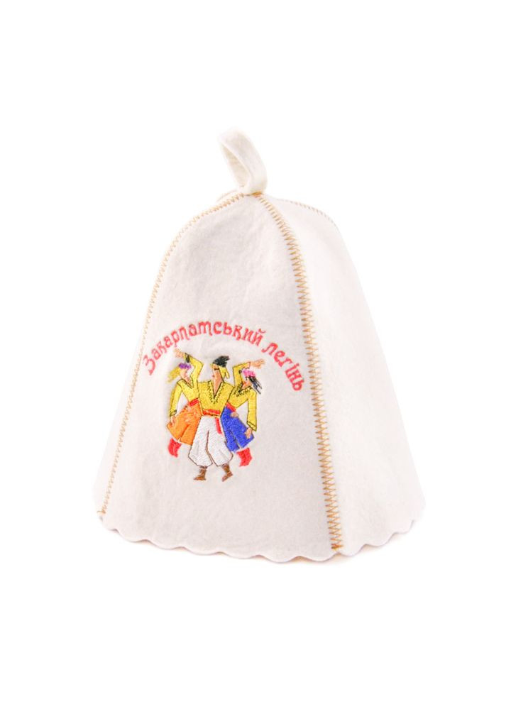 Банная шапка "Закарпатський легiнь", натуральный войлок, белый (LA-131) Luxyart (307400574)