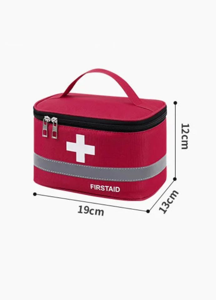 Удобная аптечка среднего размера в форме чемодана красная No Brand (326487943)