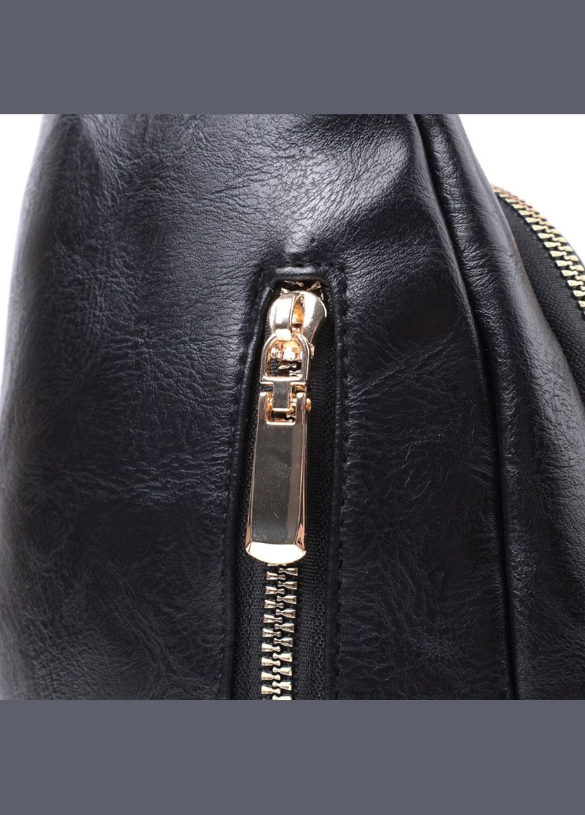 Сумка невеликого розміру з однією лямкою через плече з гладкої екошкіри 22770 Чорний Vintage (304533752)