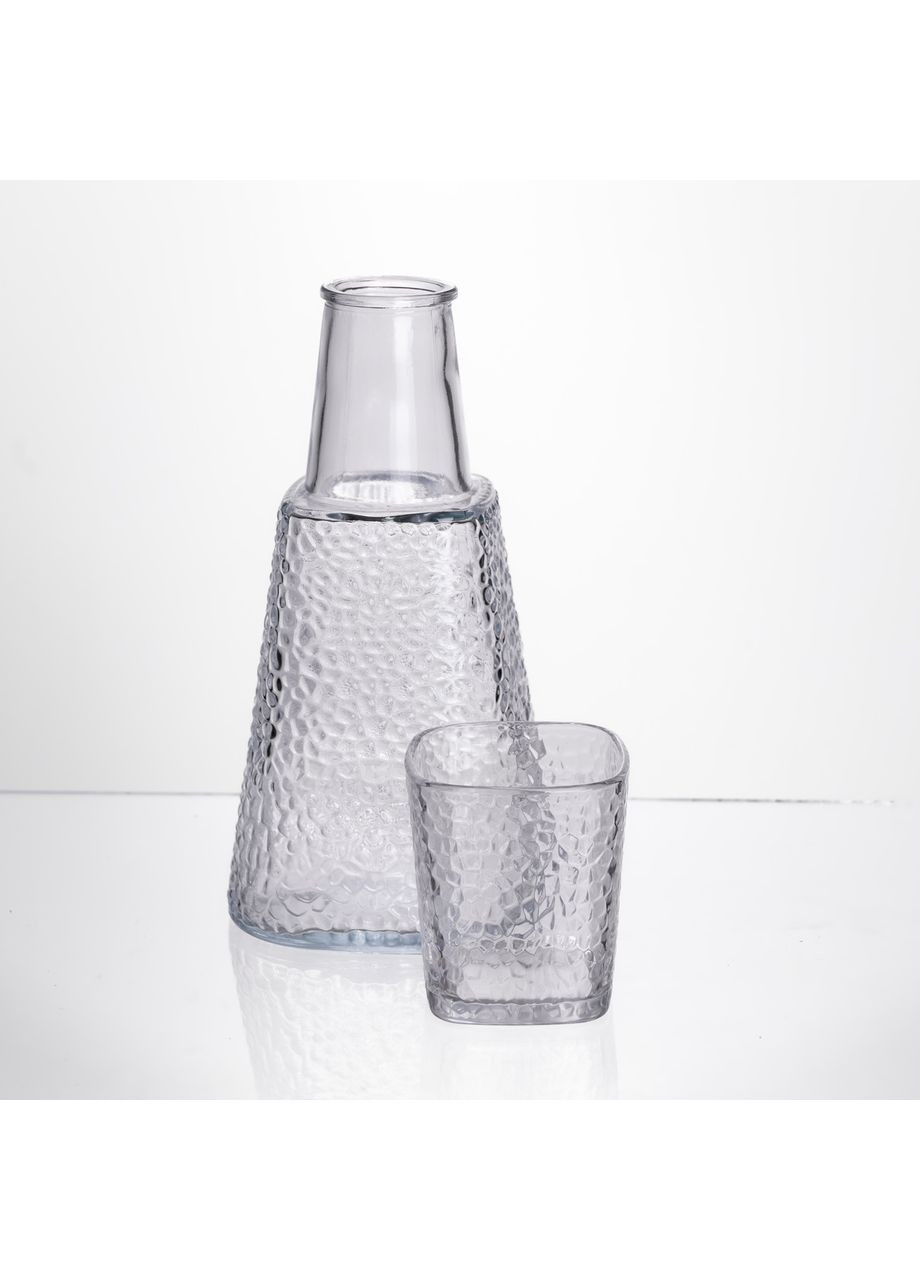 Глечик 1 літр зі склянкою 1 шт по 200 мл Прозорий HP-19-PYF-3 Yiwu (368718017)