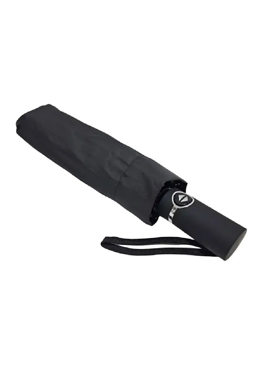 Чорна складана парасолька автомат на 12 спицях з антиковзаючою прогумованою ручкою системою антивітер (481480-prob) чорна Unbranded велика система антивітер (362312423)