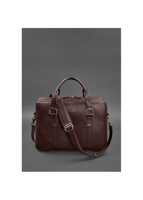 Сумка через плече жіноча для ноутбука та документів шкіряна Бордовий BlankNote (302007679)