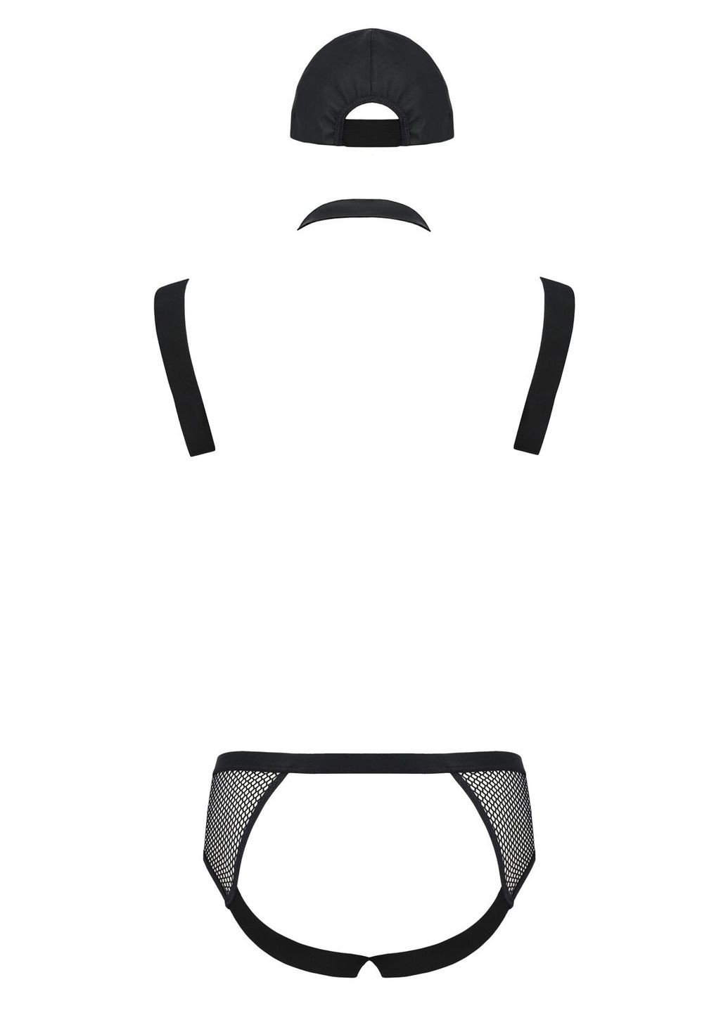 Комплект еротичної чоловічої білизни John XXL/XXXL боді, кепка Passion (297394210)