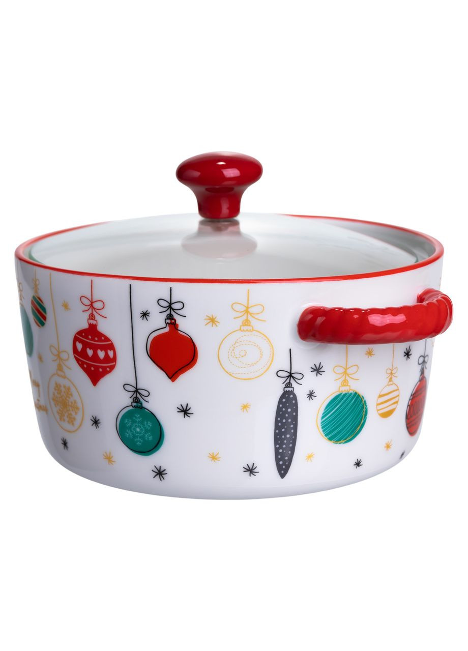 Супниця порцелянова Merry Christmas новорічна 800 (мл) з кришкою FM-CS-9B Yiwu (370801121)