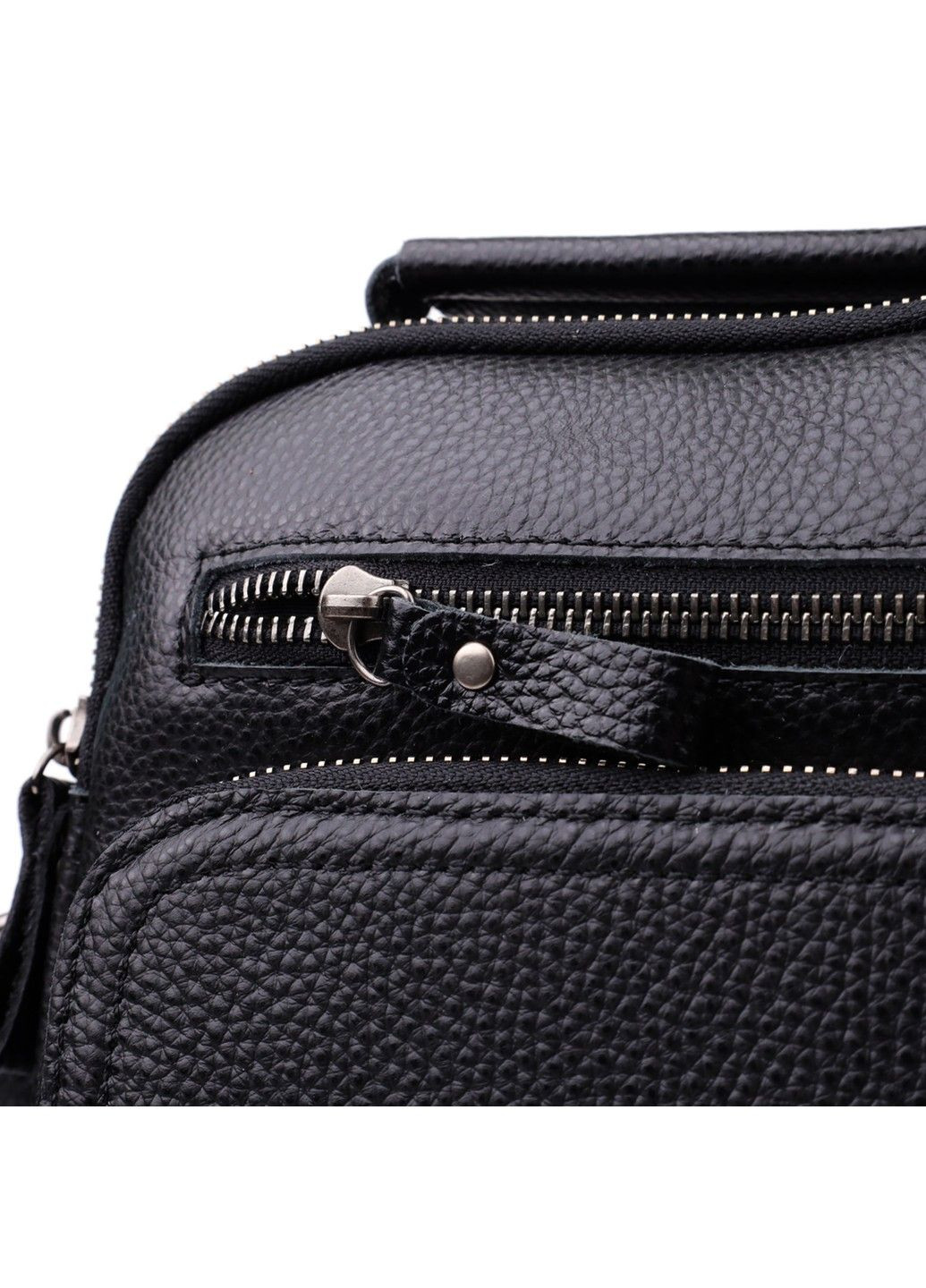 Ділова чоловіча сумка з ручкою для перенесення в руці з натуральної шкіри 23034 Чорний Vintage (356452149)