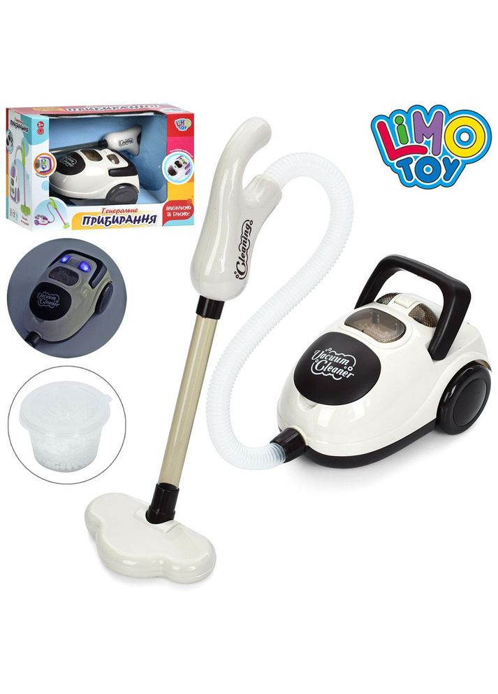 Игрушечный пылесос с трубкой, пенопластовыми шариками, звук, свет, на батарейках, 35,5х23х15 см (6912A) No Brand (368029331)
