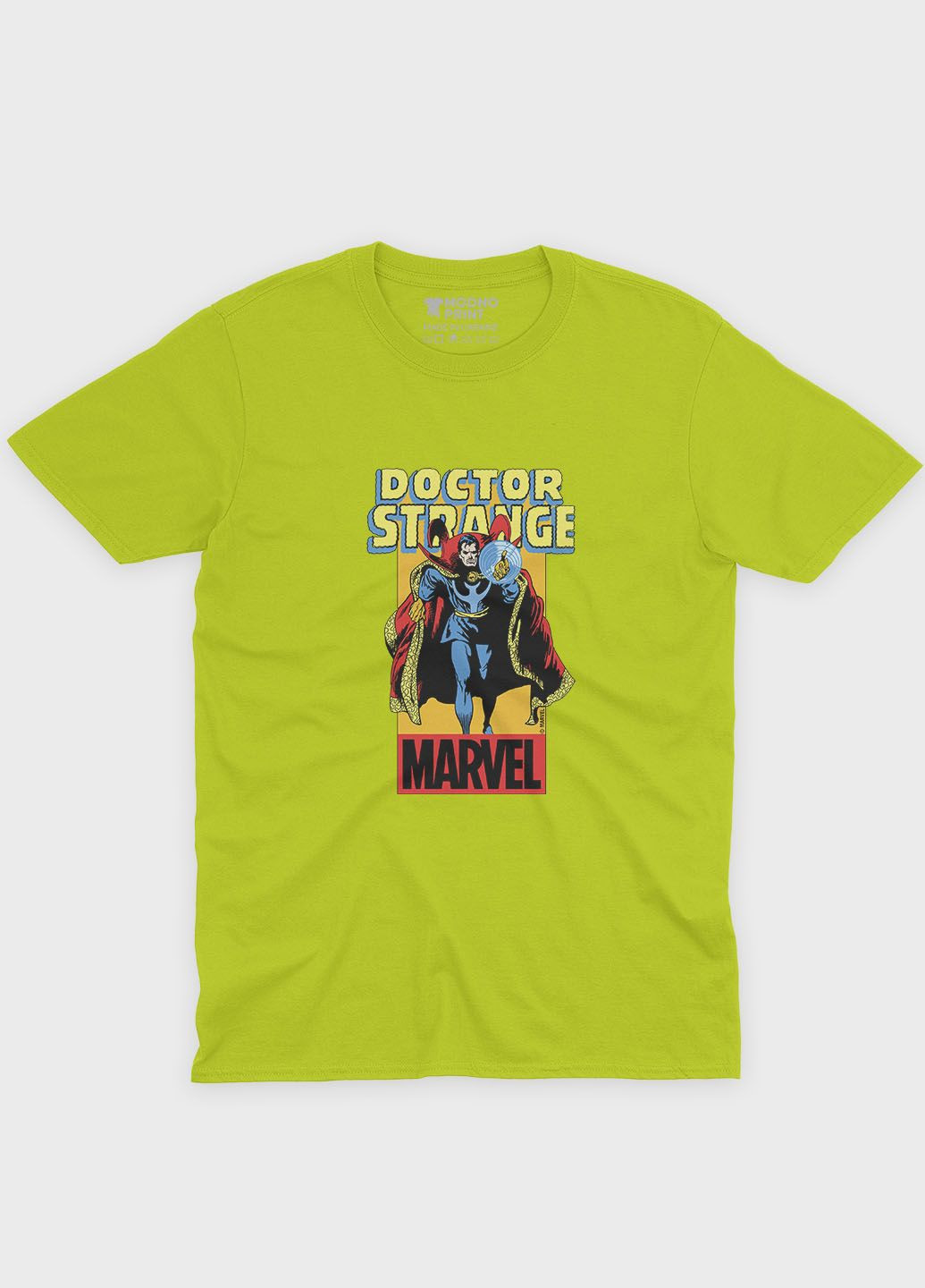 Женская футболка с принтом супергероя - Доктор Стрэндж Лаймовый (TS001-1-BLI-006-020-003-F) Modno - (311539472)