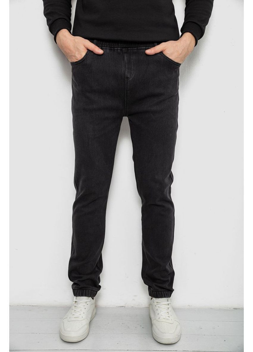 Черные зимние джинсы мужские на резинке утепленные 244R665 Ager