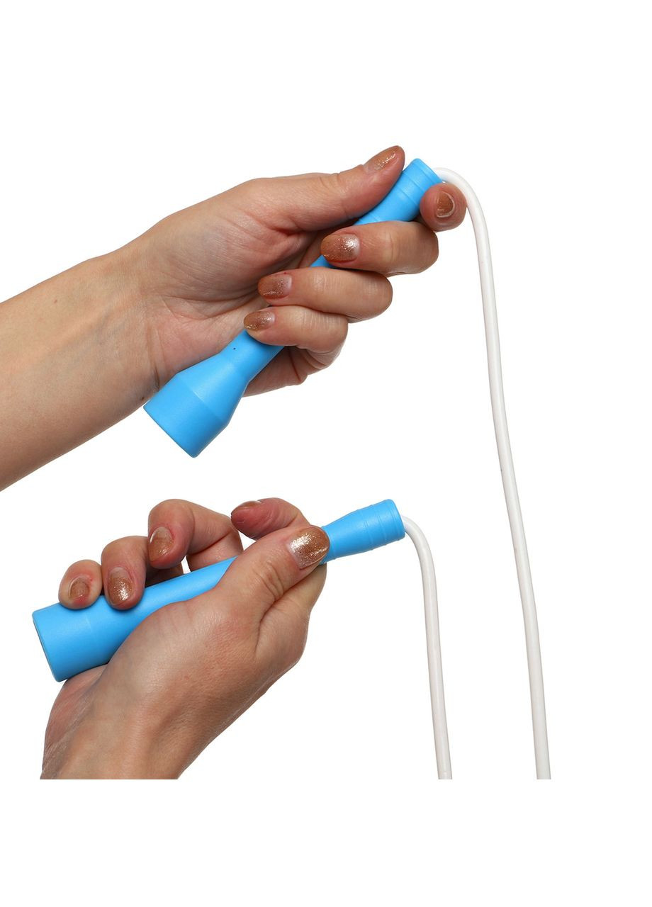 Скакалка з PVC джгутом (l-2,8м, d-4,8мм, Блакитний-білий) (FI-8634_Блакитний-білий) SP-Sport (354703619)