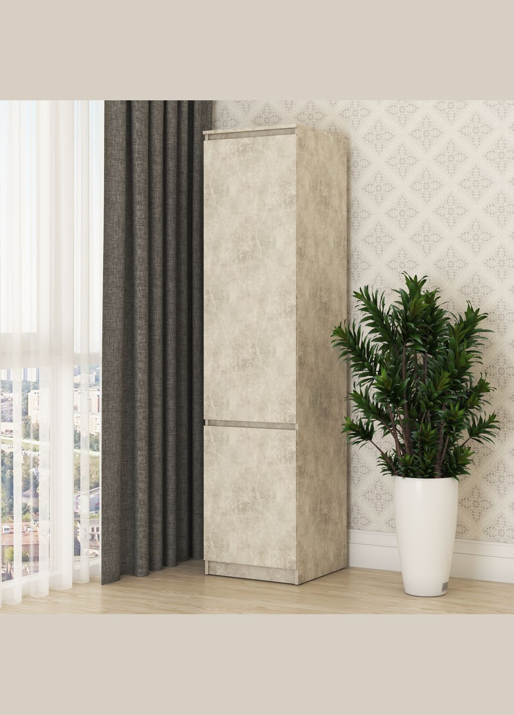 Пенал закритий з полицями Нео 2Д 50x50x210 см (MBS-1172) MebelStar (334300256)