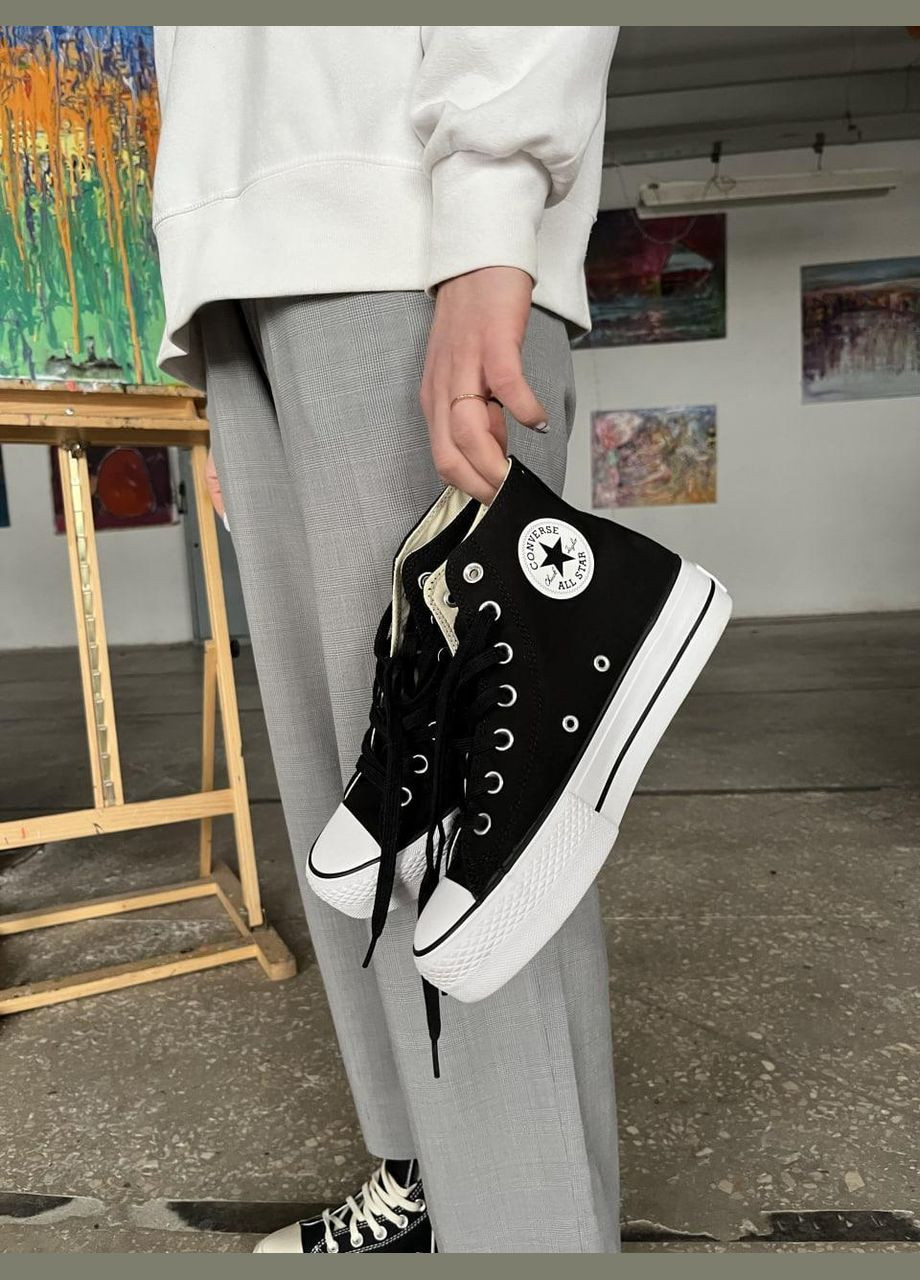 Кольорові кеди Converse Lift Hight Black Конверс