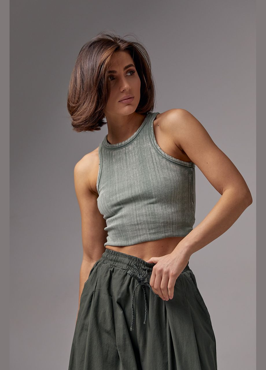 Жіночий топ-майка з еластичного трикотажу Liton (296908985)