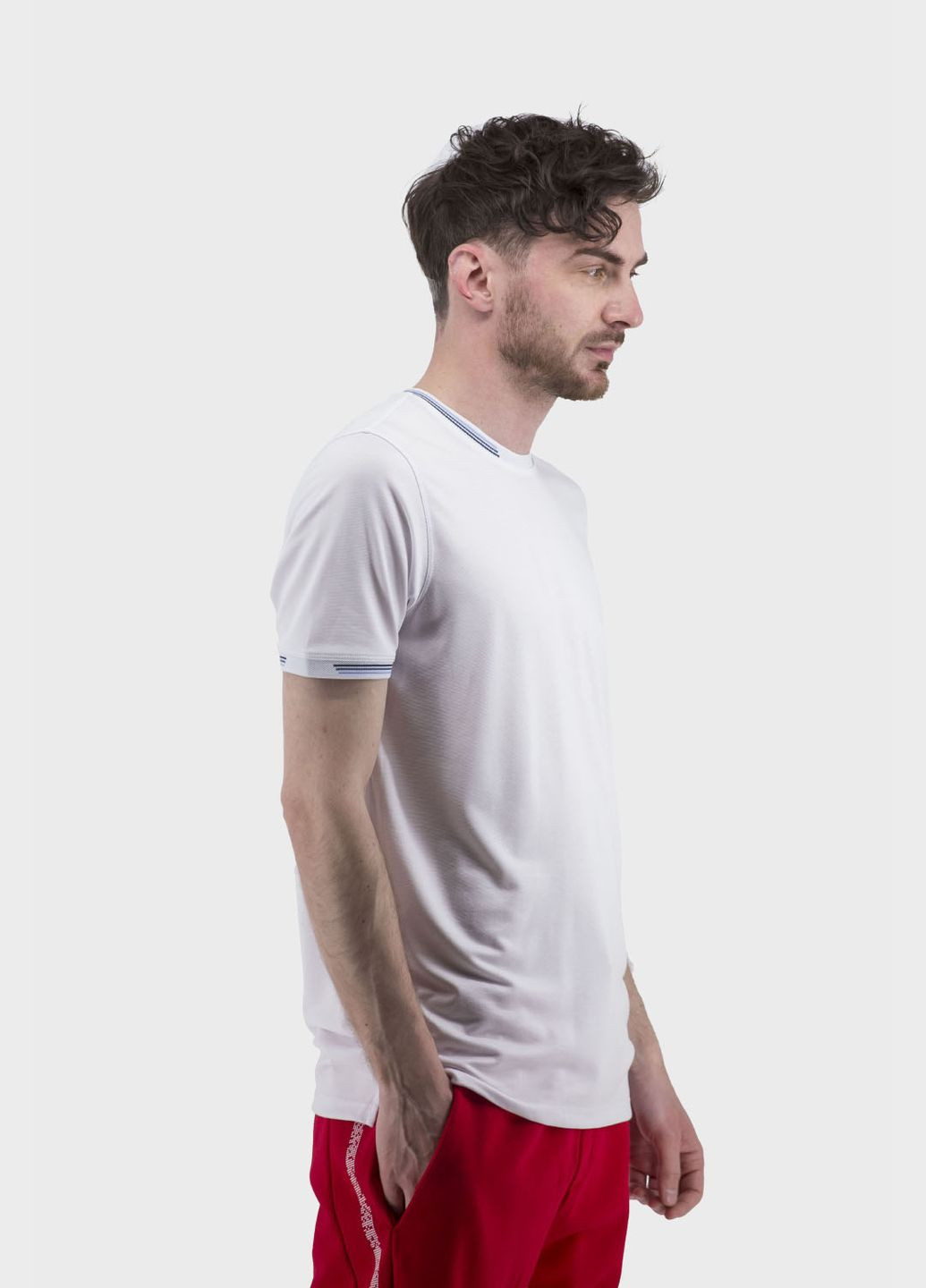 Біла чоловіча спортивна футболка з коротким рукавом для літа, чорна/біла buke (, ), 47911 No Brand