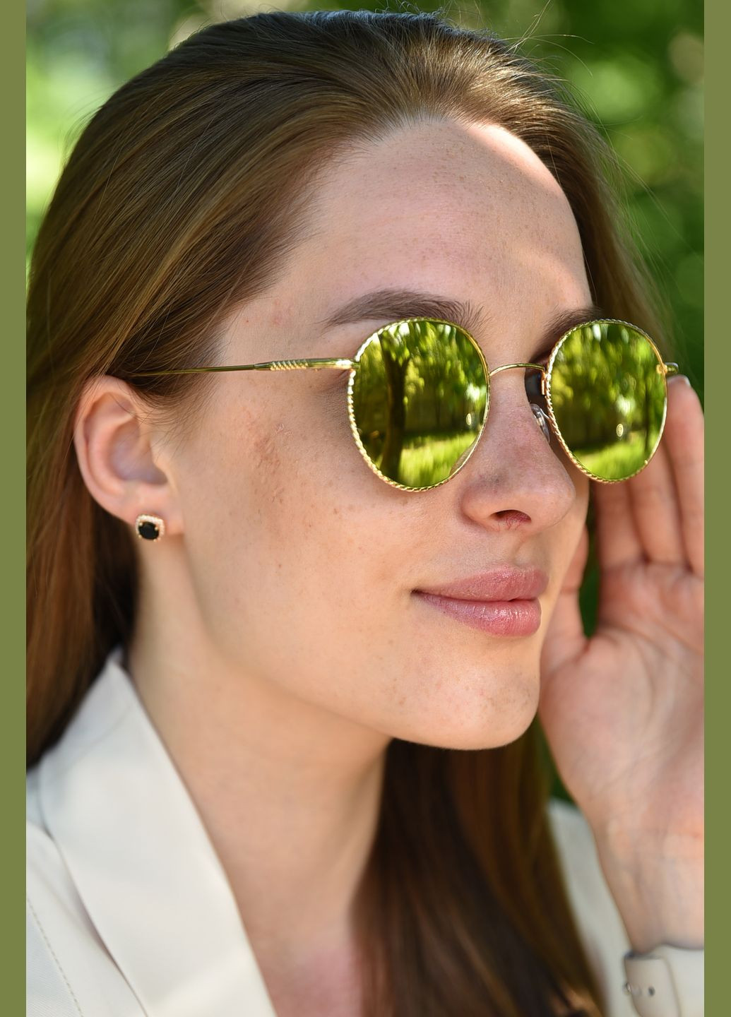 Очки женские золотистого цвета Let's Shop (299146976)