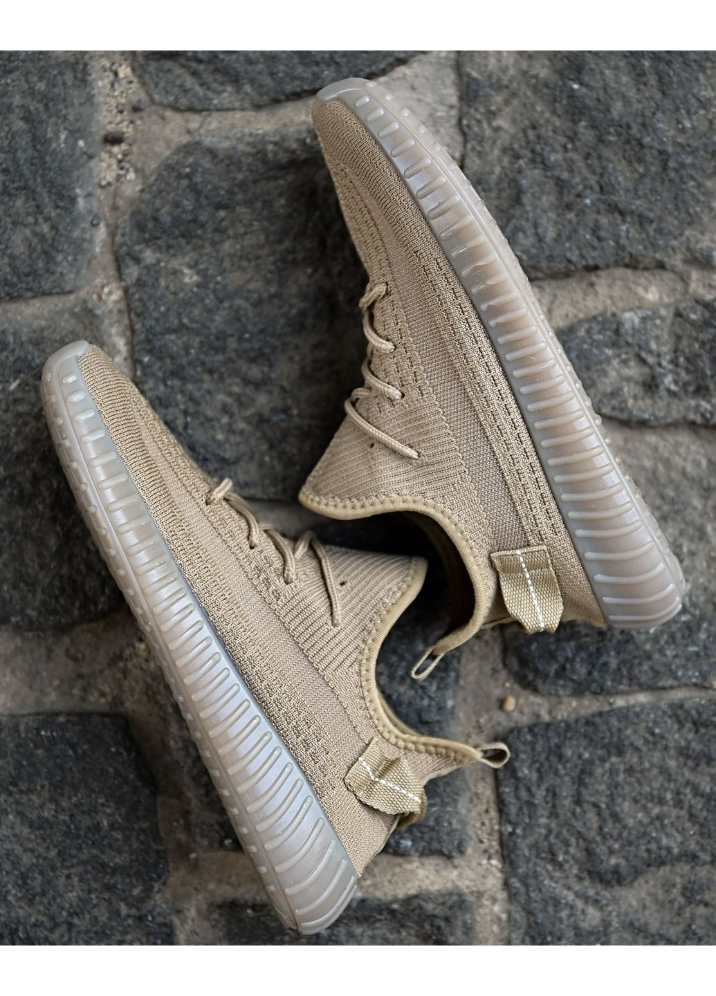 Коричневі Осінні чоловічі кросівки демісезонні yezzy коричневі No Brand