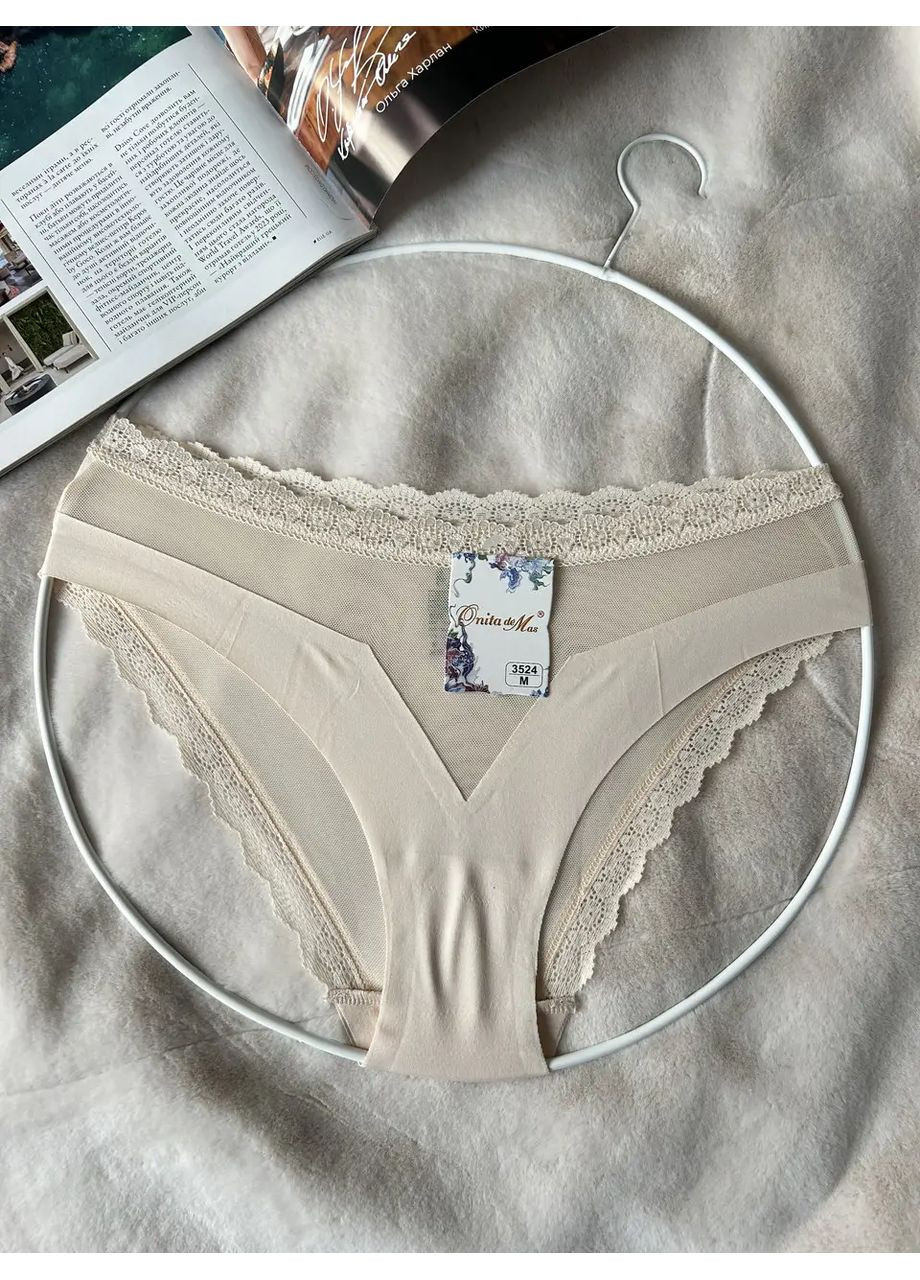 Напівбезшовні жіночі трусики сліп чорний колір No Brand (361147986)