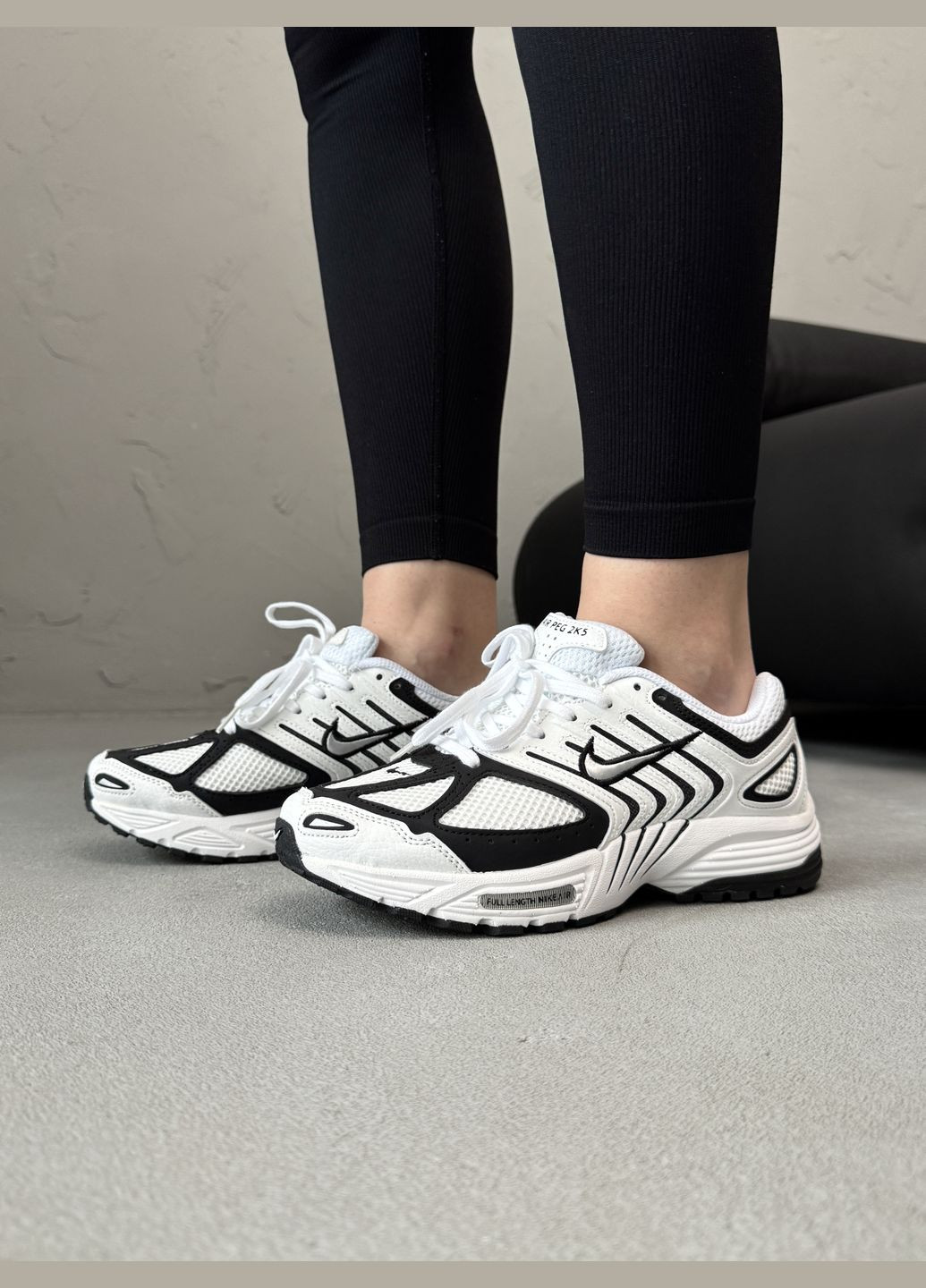 Кросівки жіночі і чоловічі Nike Air Pegasus 2K5 black white | Найк Аір Пегасус 2K5 чорно-білі No Brand чорно-білі демісезони (316091175)