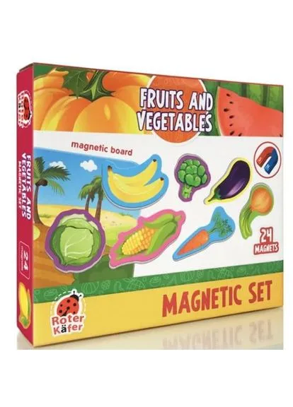 Гра настільна магнітна "Vegetables and fruits" укр Vladi toys (374409363)