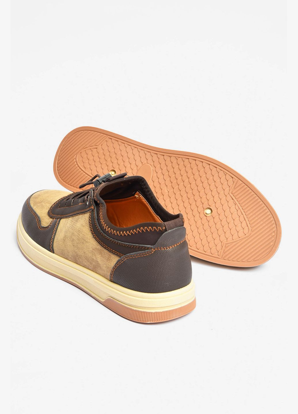 Бежевые демисезонные кроссовки мужские бежевого цвета на шнуровке Let's Shop