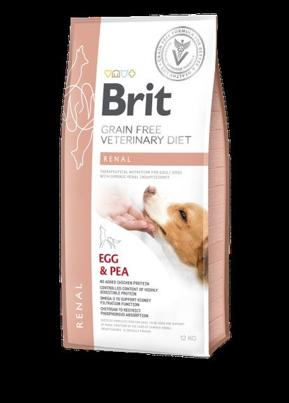 Сухой корм VetDiets Renal 12 kg (для взрослых собак при почечной недостаточности) Brit (292257605)