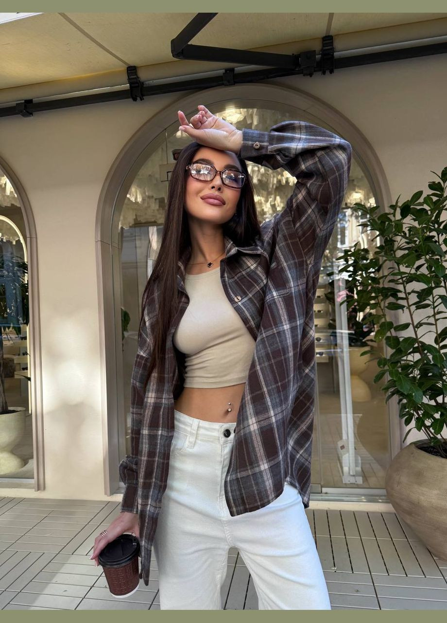 Темно-коричневая рубашка Osoblyva