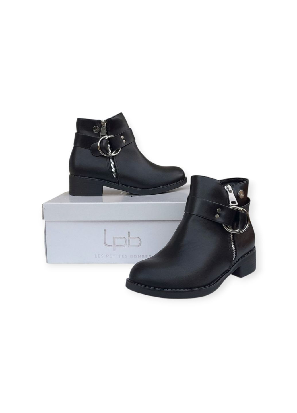 Осенние женские ботинки челси LPB с пряжкой из искусственной кожи