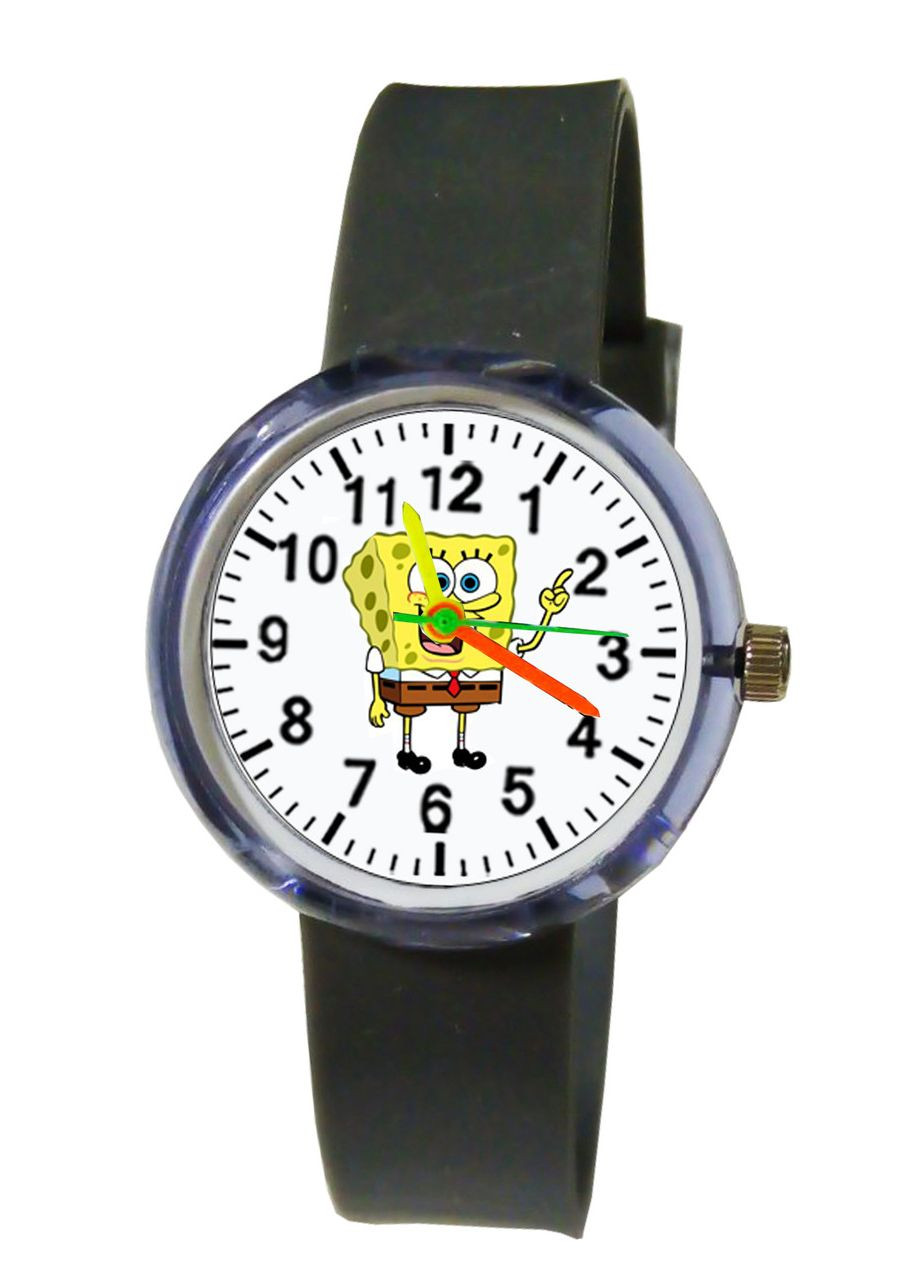 Часы детские наручные для мальчиков и девочек губка Боб серый NEWDAY (362413974)