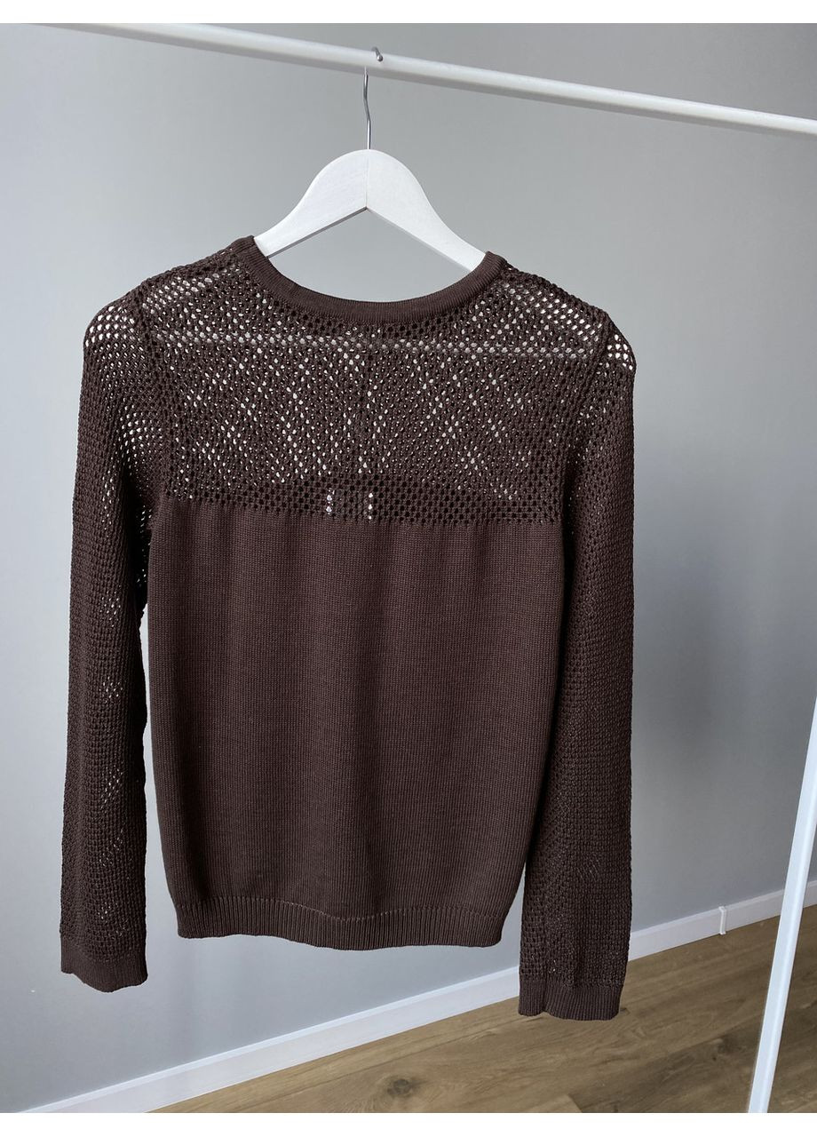 Джемпер хлопок, женский джемпер, лонгслив, лонг шоколадный No Brand (362561320)