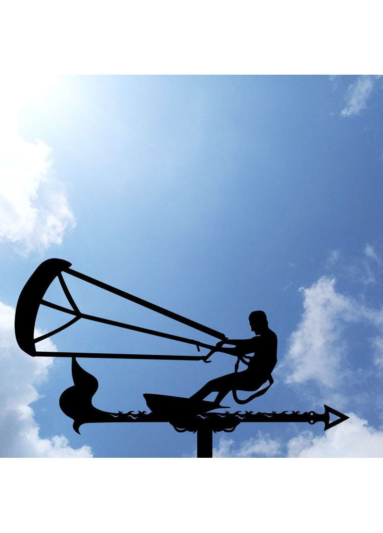 Флюгер Кайтсерфингист, флюгер на кровлю из металла 2 мм. No Brand (368896702)