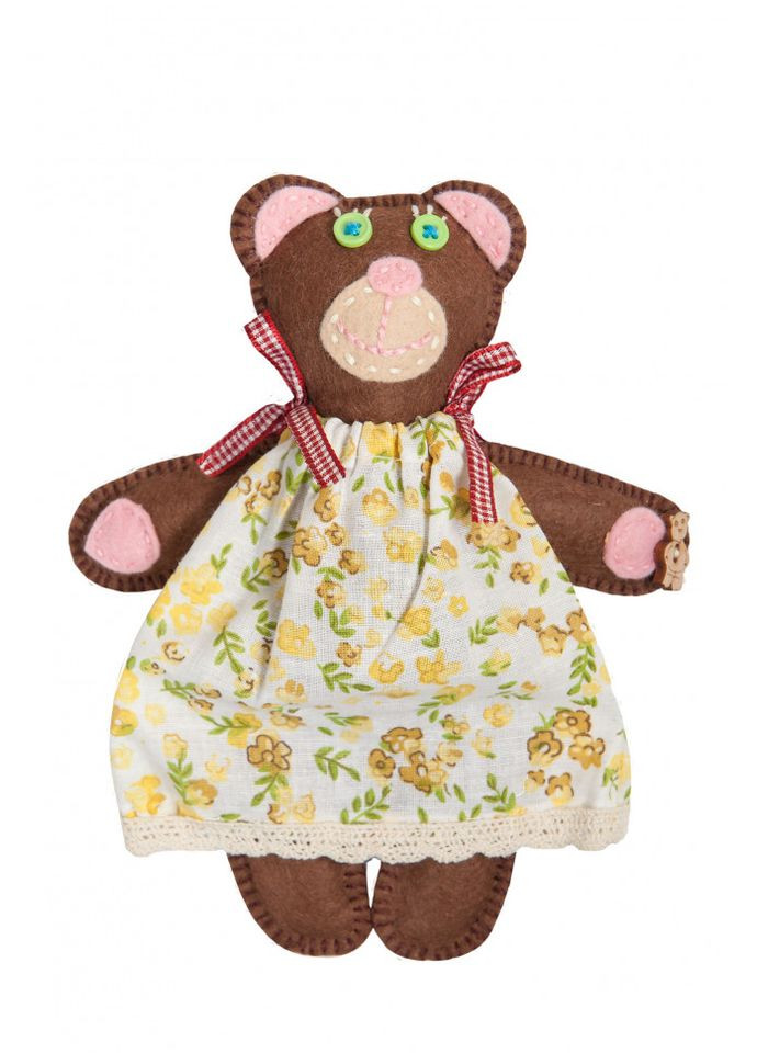 Дитячий набір для творчості "Ведмедик" MI-001 шиття м'якої іграшки УМНЯШКА (369742529)