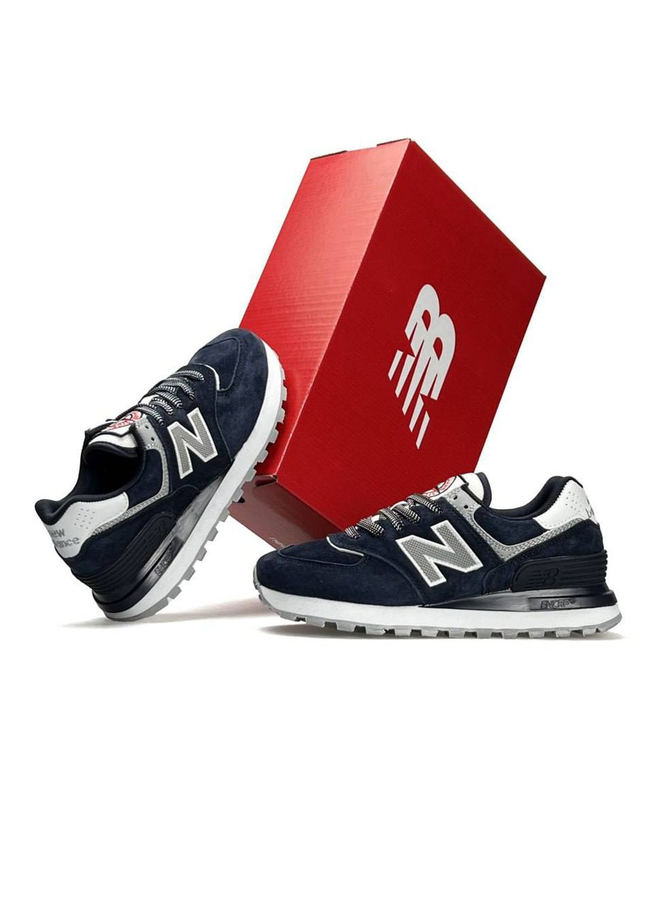 Синие всесезонные кроссовки женские new balance x navy white No Brand Stone Island
