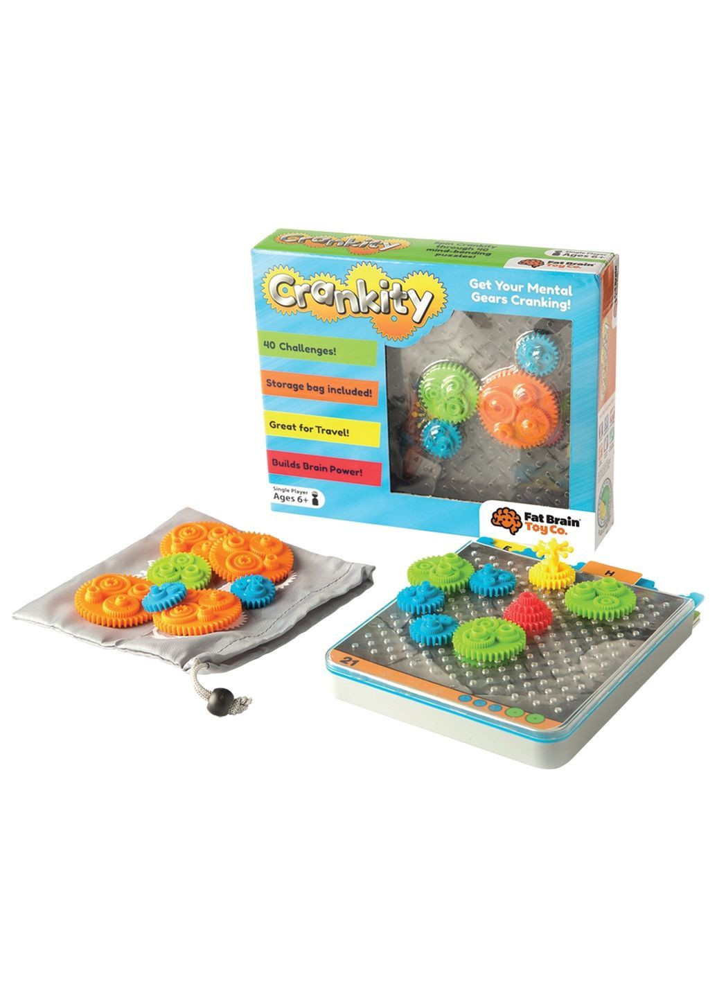 Головоломка Crankity Різнокольорові шестерінки () Fat Brain Toys F140ML (366725876)
