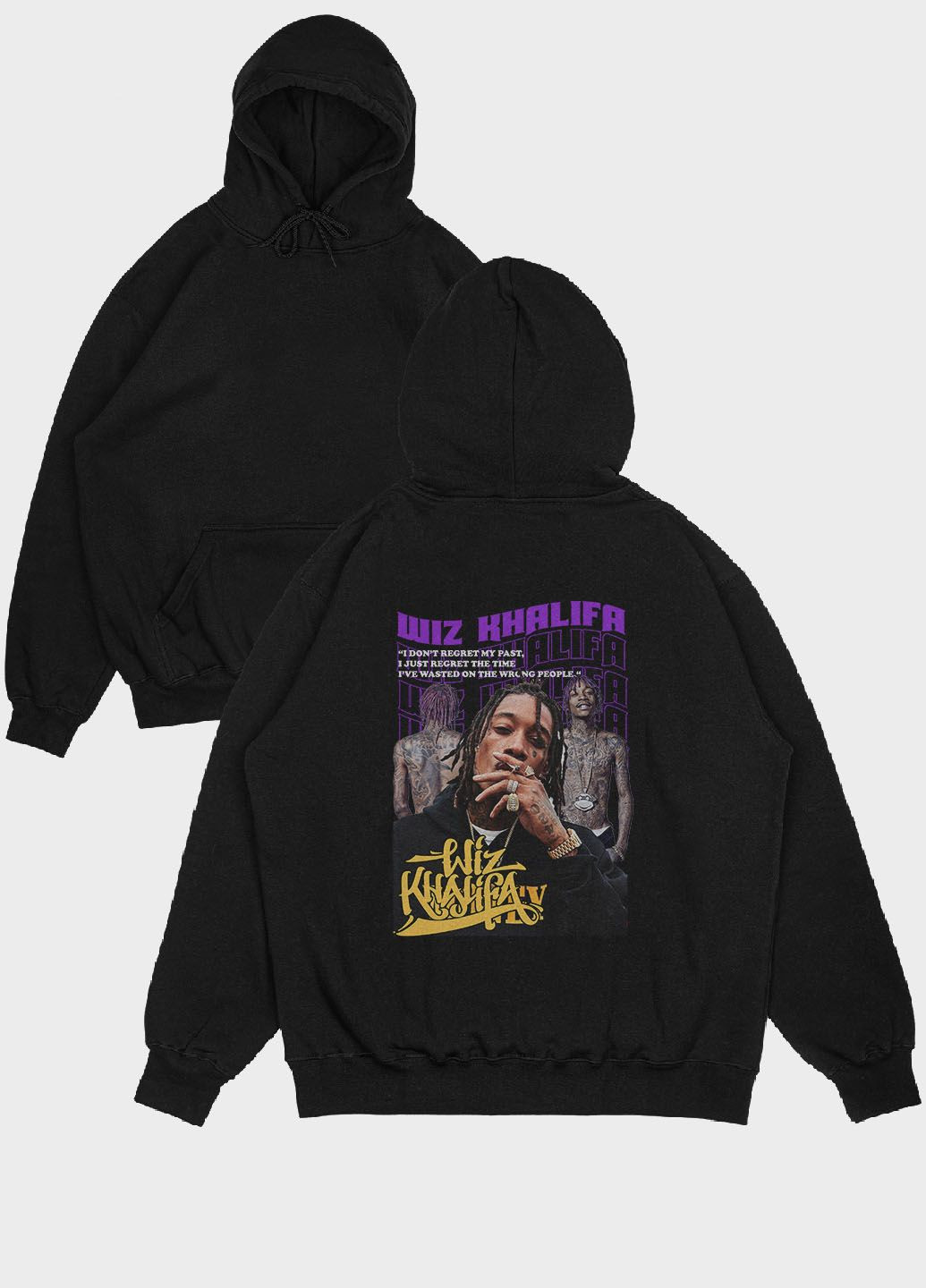 Жіноче худі з принтом Hip-Hop/Wiz Khalifa (HD004-7-BL-004-1-010-F) Modno (276965209)