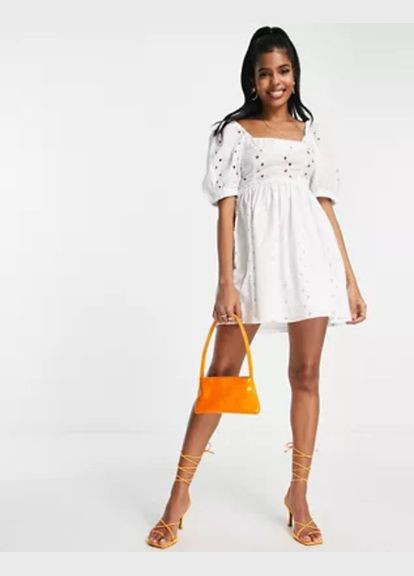 Белое кэжуал платье Asos однотонное