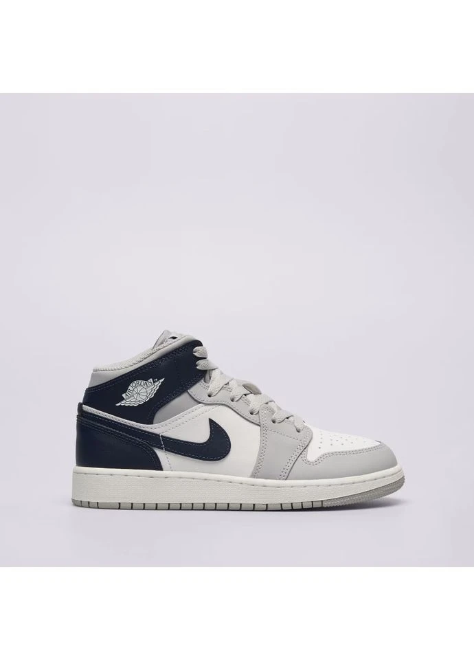 Цветные всесезонные кроссовки air 1 mid gs white/grey dq8423-104 Jordan