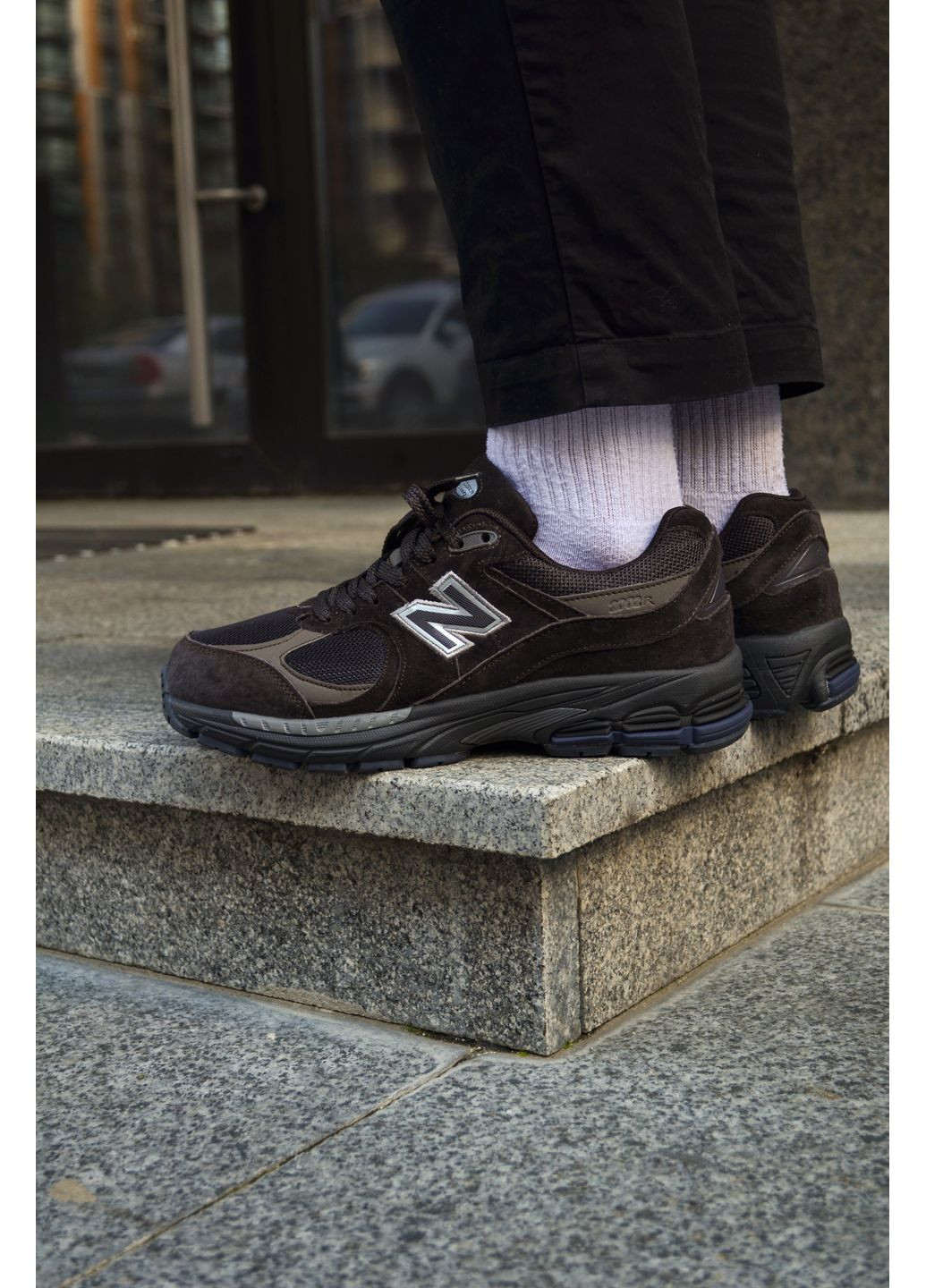 Цветные демисезонные кроссовки мужские new balance 2002 brown нью беланс 2002 No Brand