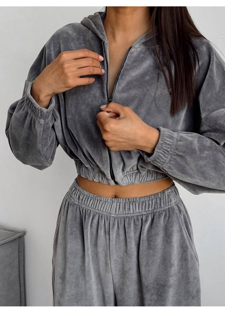 Жіночий велюровий костюм трійка No Brand (360856685)