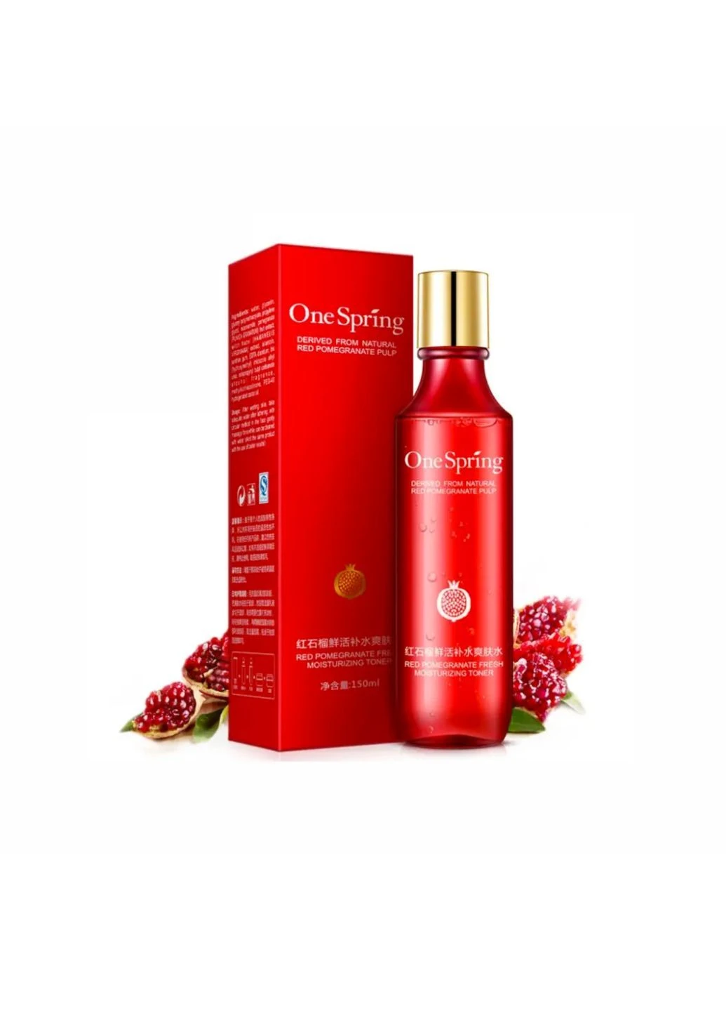 Тонер для обличчя з екстрактом граната OneSpring Red Pomegranate Fresh Moisturizing Toner, 150 мл One Spring (282311625)