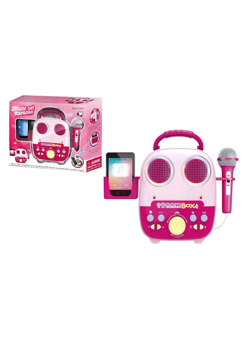 Портативная Bluetooth колонка Karaoke с подсветкой из пластика в ассортименте 5020 YG Toys Муз5120 (370654278)