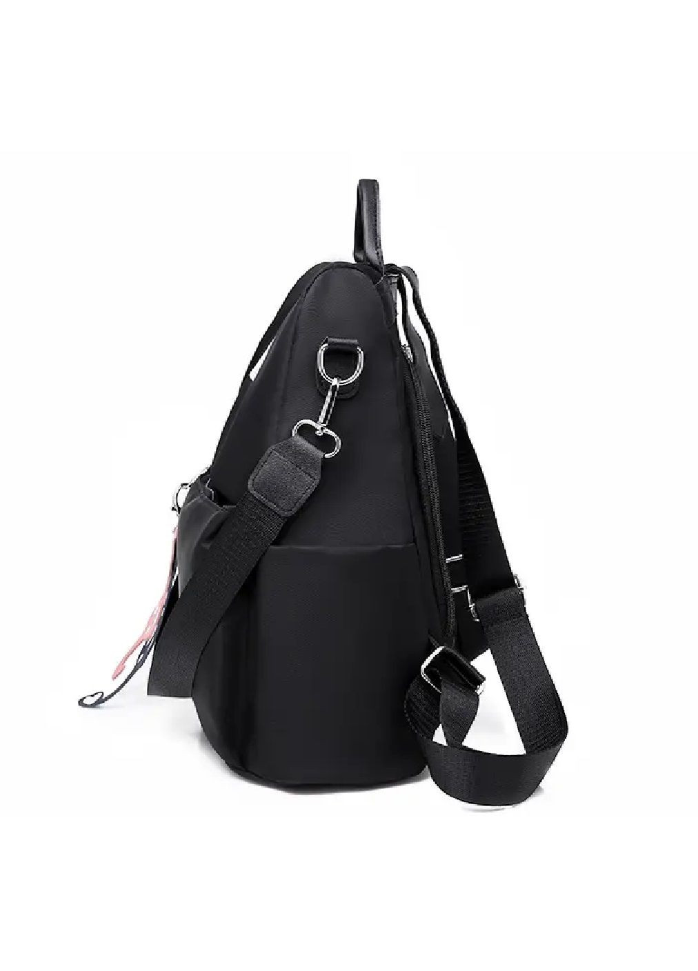 Рюкзак сумка сумка повсякденний міський кежуал жіночий з брелоком системою антизлодій нейлон 32х31х13 см (477580-Prob) Чорний Unbranded (298246155)