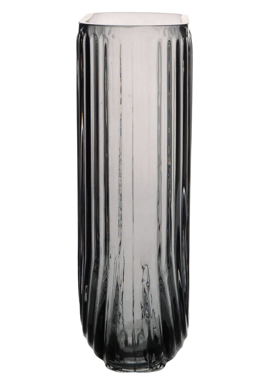 Ваза для квітів AMELIA скляна 18 см сіра (A060183) Viva (366238987)