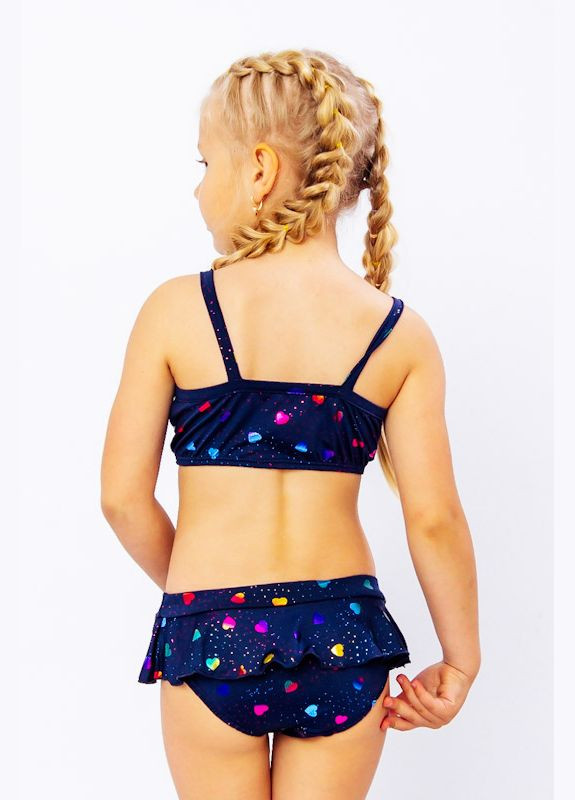 Синій літній купальник для дівчинки (p-1386) Носи своє