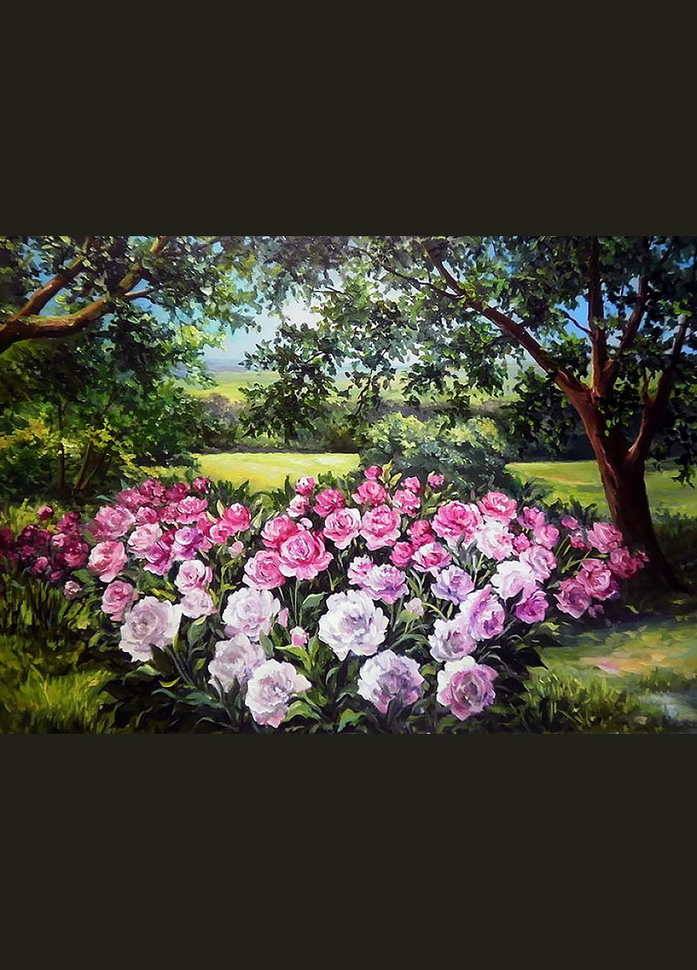 Набор алмазной вышивки "Пейзаж с пионами". Художник Anca Bulgaru Чарівний діамант (302752330)