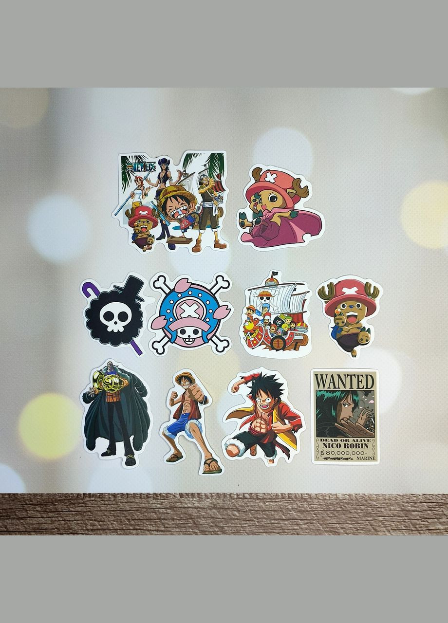 Наклейки, стикеры, стикерпак "Ван Пис. One Piece. Большой куш". Набор из 10 шт. №8 SureGeek (322243729)