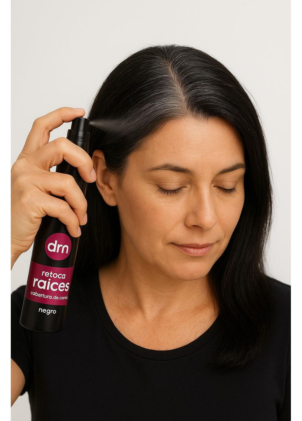 Спрей для подкраски отросших корней волос DRN Retoca Raíces Negro 75 мл. Черный Deliplus (366668153)