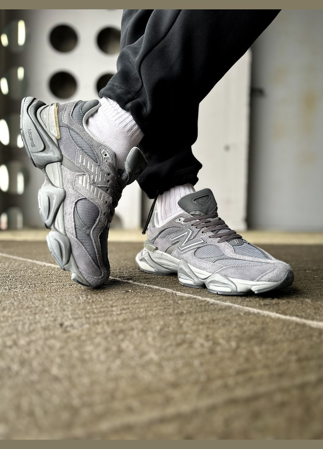 Кроссовки женские и мужские New Balance 9060 casterlock grey | Нью Беланс 9060 серые No Brand серые всесезоны (311314448)